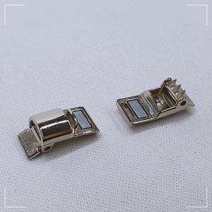 6 운동화 매듭없는 신발끈 자석클립 실버 고정 버클