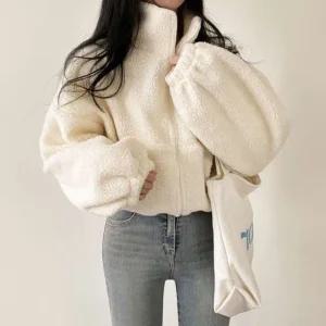 루즈핏 양털 집업