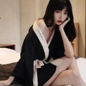 로브로 샤워 골프 가운 실크 여성골프가운 잠옷 (48LCh)