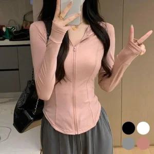 [오노마] ONM 밍크자켓 후드 프릴가디건 집업 양털자켓 바람막