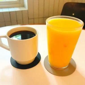 2컬러 원형 컵받침 미끄럼방지 티코스터 카페소품 주방 식당 컵받침대 소품샵 티홀더