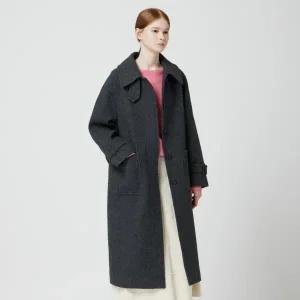 [롯데백화점]씨씨콜렉트 헤링본 아웃포켓 롱 코트 C254MSG181