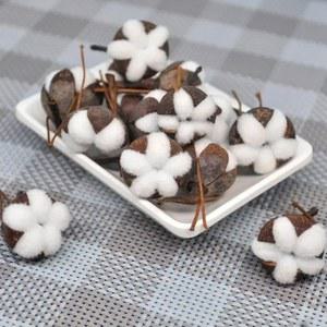 인공 카톡 천연 건조 꽃 시뮬레이션 코튼 웨딩 룸 부활절 부케 DIY 장식 선물 상자 화환 용품,