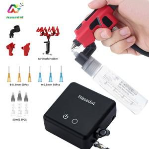 DSPIAE PT-AB 무세척 에어브러시 키트 (36PSI 자동 정지 컴프레서 포함) 건담 스케일 모델 페인팅 도구 네