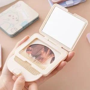 휴대용 손거울 빗 세트 포터블 손거울