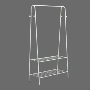 투데이룸 2단 선반 행거 80x150cm 화이트 스탠드행거 스탠드행거 스탠드옷걸이 스탠딩행거