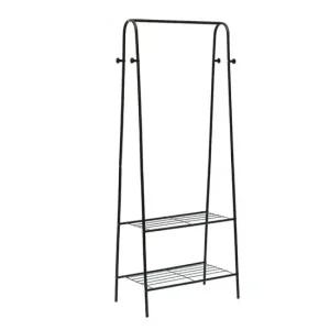 투데이룸 2단 선반 행거 60x150cm 블랙 옷걸이행거 스탠드행거 스탠드옷걸이 스탠딩행거