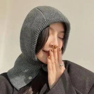 겨울 니트 바라클라바 여성 후드 넥 워머 발라클라바