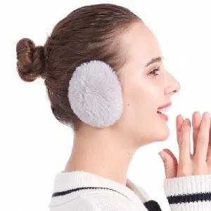 겨울 간편 똑딱 부드러운 토끼털 보온 분리형 귀마개