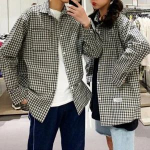 [셀러허브][라일리] Rly 커플 체크 셔츠 가을 남방 체크남방 패션 레이어 (S41326898)