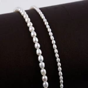 시후주얼리 양식진주 3.5mm 6mm 밥알진주목걸이 NS054N