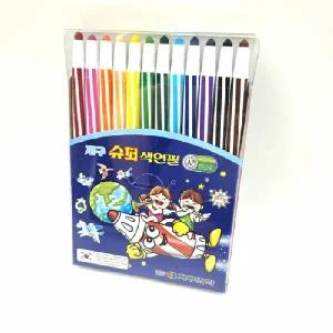 12색 슈퍼 색연필 샤프식 채점용 지구색연필 지구화학