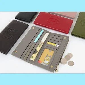 [콩심팥심]여성 여자 카드 지폐 동전 지퍼 소가죽 패션 장지갑 여아지갑