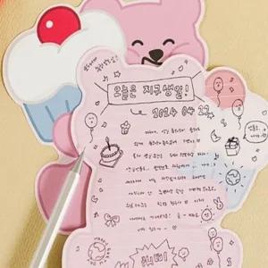 커플 편지지 생일 기념 손글씨 카드 사랑 엽서 (WFK8CF4)