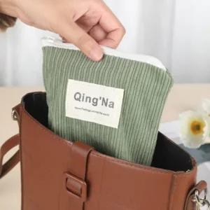 골덴 파우치 코듀로이 파우치백 생리대 화장품 이너백