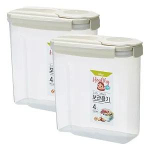 코멕스 고소한 그래놀라 보관용기 4L X 2개 시리얼통 잡곡통 코멕스밀폐용기