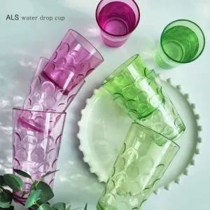 ALS 물방울 쥬스컵 350ml 물컵 플라스틱컵 음료수컵 아크릴컵 쥬스컵
