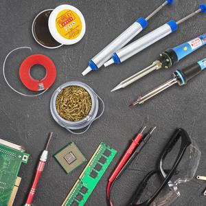 전기 인두 납땜 온도조절 인두기 세트 납땜기 땜질 제거 납흡입기 실납 솔더링 팁 솔더페이스트 세라믹
