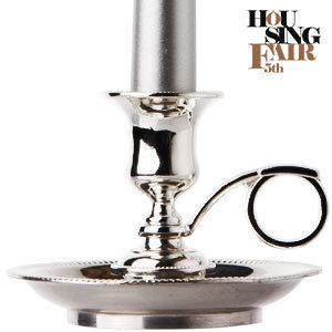 실버챔버 촛대 테이퍼 양초용 손잡이 레스토랑 카페