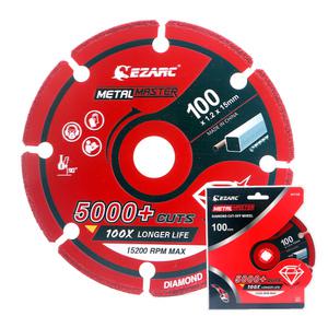 EZARC 금속용 다이아몬드 절단석 5000컷 100X 금속 철근 알루미늄 스덴 스텐 스틸 절단 날 4인치 이작툴스