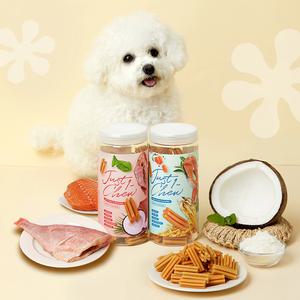 한입뚝딱 덴탈츄 연어와 황태 치석제거 강아지 껌 330g