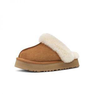 UGG 펀케트 슬리퍼 카멜 양털 디스케트 코케트 플랫폼 퍼 국내배송 통굽