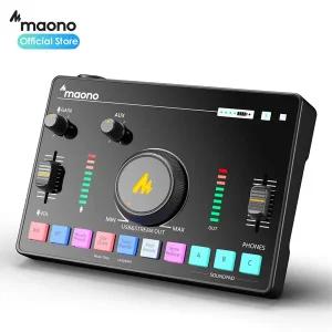 [마오노]캐스터 AMC2 NEO 블랙 스트리밍 오디오 믹서 휴대용 블루투스 오디오 인터페이스