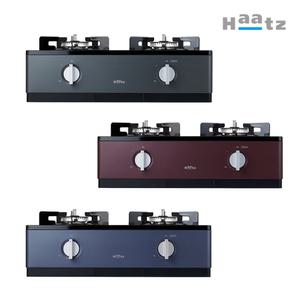 하츠 바우형 프리스탠딩 2구 가스레인지 자동불꽃조절 3컬러 HFG-2382 (다크그레이/쉬머네이비/레드와인)