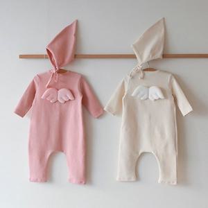 천사날개 보넷 기모 슈트 / 아기옷 신생아옷 바디슈트 바디수트