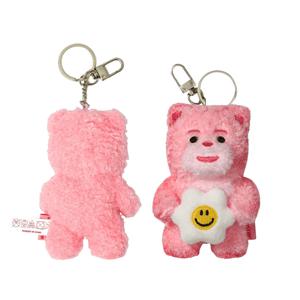 위글위글 벨리곰 키링 핑크 곰 캐릭터 인형 키링 8x10.7cm