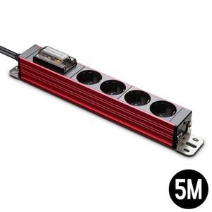 [하프클럽/알티피아]멀티탭 고용량 누전차단 콘센트 4구 5M (레드)