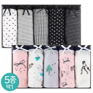 (30%즉시할인) OV 미디택1 (5매입) 여성팬티 면팬티