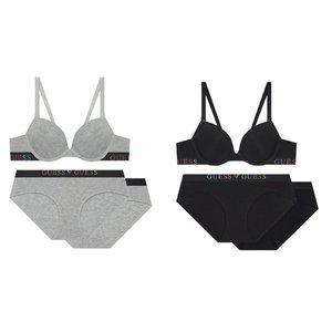 [게스언더웨어](강남점)면모달 컬러로고 캐주얼(2종택1)와이어브라1개+팬티2개세트(GDWBRA11/PTA11)