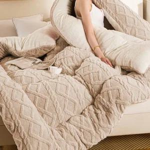 겨울 극세사 기모이불 요 두툼한이불 타월 타올이불 싱글 퀸 킹