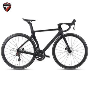 라이딩 자전거용품 탄소 섬유 도로 자전거 트위터 로드 바이크 T8 700C 스루 액슬 유압 디스크 브레이크 센