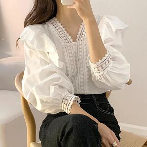 다이론 레이스 블라우스