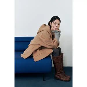 [롯데백화점]랩 핸드메이드 후드 케이프 하프코트(AQ4WTA63)