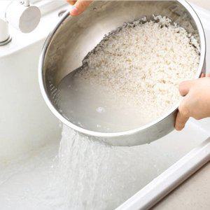 [쉐프앤쿡]pn풍년 스텐 쌀 세척볼 씻는 볼 연마제 없는 다용도 타공 믹싱볼 채반 M