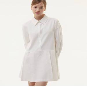 [플라스틱아일랜드]반오픈 플리츠원피스 PQ3WO962