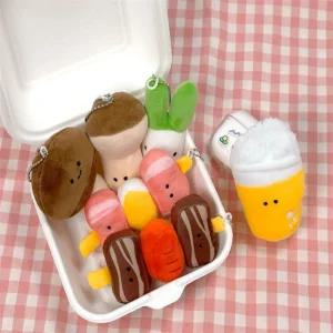 캠핑 바비큐 맥주 버섯 인형 키링 랜덤 발송 푸드 열쇠고리 키링고리