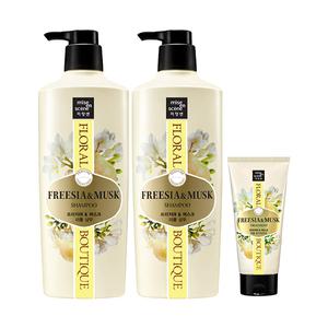 미쟝센 플로럴 부띠끄 퍼퓸 샴푸 프리지아앤머스크 650ml, 2개 + 트리트먼트 300ml ,1개