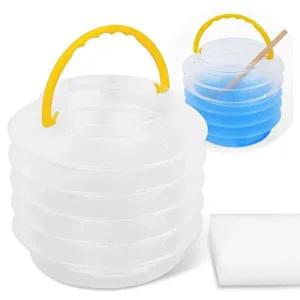 자바라 물통 수채화 물감 미술 접이식 붓세척 스펀지-WFHP193