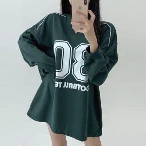 [하프클럽/]08 브이 오버핏 맨투맨 박스 티셔츠