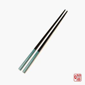 [이바돔]국내산 옻칠 칼라 젓가락 정제칠 (파랑)