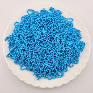 비즈톡 [TH-1-06]키링부자재 컬러군번줄 키링 12cm 열쇠고리 군번체인줄 블루 ,200개