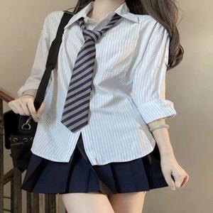 미국하이틴교복 영국 스쿨룩 세라복 코스튬 치마 드라마 긴팔 졸업사진 졸사