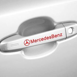 테슬라 타이어 밸브캡  메르세데스 벤츠 AMG A/B/C/E/S 클래스 GLC 용 자동차 반사 비닐 스티커 도어 핸들