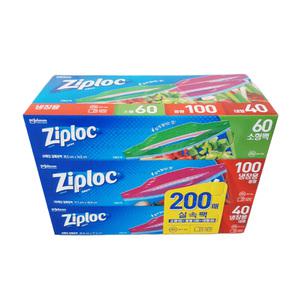지퍼락 실속팩 대용량 200매(소60+중100+대40)