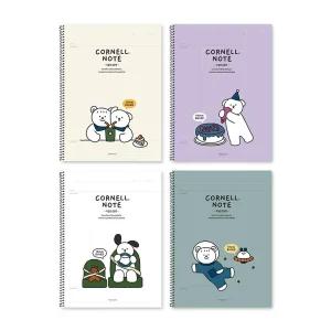 (8개입) 코넬노트/공책/메모/노트/고학년/유선/라인/줄노트/스프링/줄공책/연습장/중고생/낙서/연습용/대학