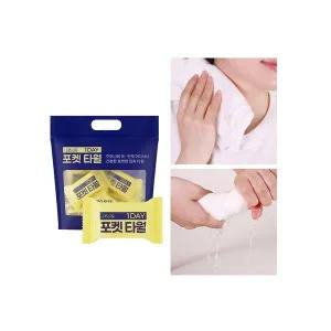 [하프클럽/] 원데이 포켓 타월 15개입 - 빅사이즈 압축 코인 타올 휴대용 스